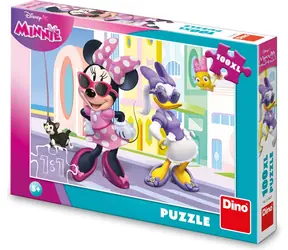 Dino Puzzle Minnie und Daisy in der Stadt XL / 100 Teile / 47 x 33 cm