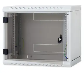 Triton RUA 12HE 500 mm schwarz / Rack / Wandmontage / abnehmbare Seitenwände / Glastür