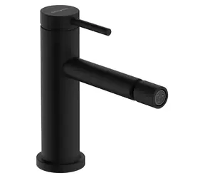 Hansgrohe Bidetarmatur mit Auslauf, matt schwarz / Bidetarmatur / Hebelbedienung / Keramikkartusche