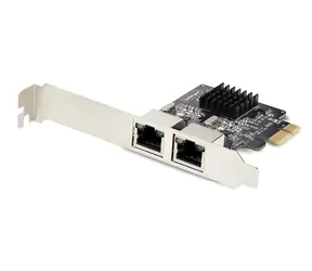 StarTech Netzwerkkarte 2- Port Gigabit PCIe schwarz / Netzwerkkarte / PCI Express x1 / 2x RJ45