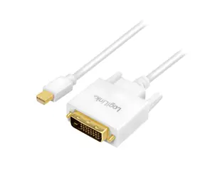 LogiLink Mini DisplayPort - DVI-D weiß / Kabel / 3 m / 1920×1080