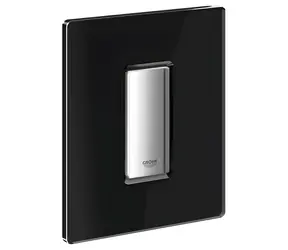 Grohe Spülknopf Chrom, samtschwarzes Glas / Spülknopf / für Urinal / Rapido U, UMB