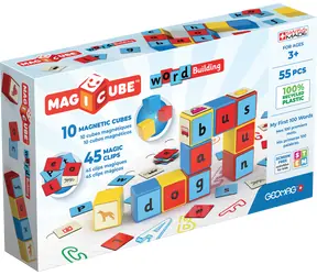 Geomag MagiCube Wörter-Baukasten / 55 Teile / ab 1 Jahr