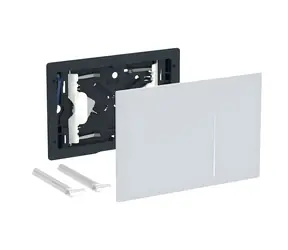 Geberit Sigma70 Spülkastenabdeckung, weißes Glas / Spülkastenabdeckung / Zweimengenspülung / 240 x 158 x 11 mm