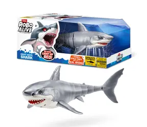 Zuru Robo Alive Weißer Hai / Interaktive Figur / schwimmt im Wasser / ab 5 Jahren / 3 AAA-Batterien