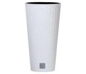 Prosperplast Blumentopf Rato Tubus mit Einsatz weiß 30 cm / Volumen 27 l / Höhe 57,2 cm / Kunststoff
