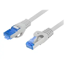Lanberg Cat.6A S/FTP 1,5 m grau / Patchkabel / LSZH / CCA / Fluke-geprüft