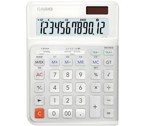 Casio DE-12E / Tischrechner / 12-stellige Anzeige / Solar- und batteriebetrieben / Ergonomische Tastatur