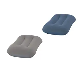 Bestway 67121 / Farbe: Grau, Blau / Aufblasbares Kissen / Oberfläche aus Veloursleder / 42 cm
