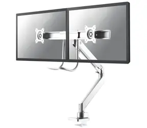 Neomounts Select NM-D775DXWHITE weiß / Desktop-Monitorhalterung / 10-32" / VESA 75x75-100x100 / Tragkraft 8 kg