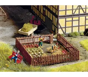 NOCH Gartenzaun-Set braun 91 cm / 22 Teile / H0 (Maßstab 1:87) / ab 14 Jahren