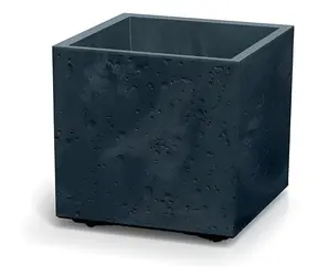 Prosperplast SIERRA SQUARE Blumentopf in Betonoptik, 38,5 cm, Anthrazit, Kunststoff, 13,5 l