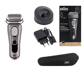 Braun Series 9 Pro+ 9615s grau/silber / Rasierer / Nass- und Trockenrasur / 60 Min. / 5+1 Scherköpfe