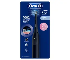Oral-B iO2 Night Black / Elektrische Zahnbürste / Magnetische iO-Technologie / 3 Reinigungsmodi / Drucksensor