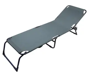 Cattara BERLIN grau / Faltbare Campingliege / 197 x 57 cm / Tragkraft 110 kg
