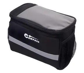 Compass Lenkertasche Schwarz / Wasserdicht / Reflektierende Elemente / Handyfach / Volumen 3,5 l