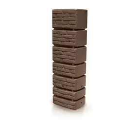 Prosperplast TOWER BRICK rustikaler Ziegelstein 350 l / Regentonne / 180 x 38,4 cm / Kunststoff