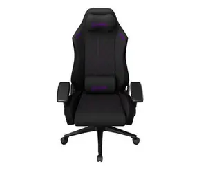 LORGAR CHA41 schwarz-lila / Gaming-Stuhl / ergonomisch / gesteppter, fleckenabweisender Stoff