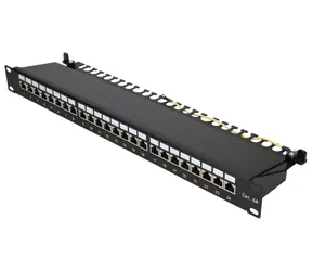 Extralink Patchpanel CAT6A STP 24 Ports / Patchpanel / 19" / STP / LSA IDC