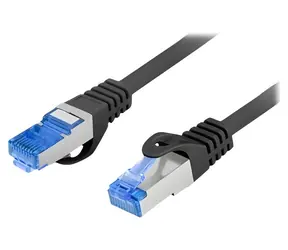 Lanberg CAT6A S/FTP 5m schwarz / Patchkabel / LSZH / CCA / Fluke-geprüft