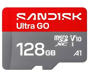 SanDisk Ultra GO microSDXC 128 GB / Speicherkarte / UHS-I / U1 / A1 / Lesegeschwindigkeit: bis zu 190 MB/s