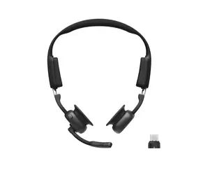 Shokz OpenMeet UC schwarz / Kopfhörer / Offenes Ohr / Bluetooth 5.4 / USB-C-Adapter