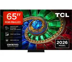 65" TCL 65RM7L Schwarz / Fernseher / 4K UHD / RGB-Mini-LED / 144 Hz / Google TV / DVB-T2/C/S2 / 40-W-Lautsprecher