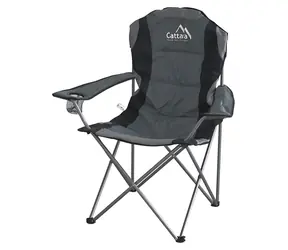 Cattara VIGO grau / Klappbarer Campingstuhl / Tragkraft 120 kg / Getränkehalter