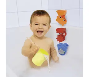 Simba Badespielzeug-Set mit Becher / Badespielzeug / 4-teilig / mit Saugnapf