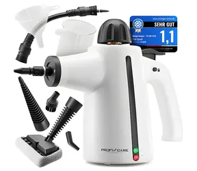 ProfiCare DR 3145 Schwarz-Weiß / Dampfreiniger / 1050 W / 3,7 bar / 0,35 l