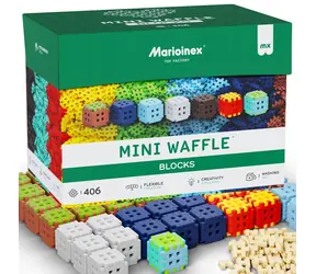 MARIOINEX Mini-Waffelbaustein-Set / 406 Teile / ab 3 Jahren