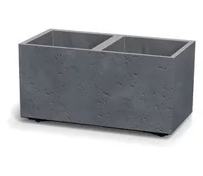 Prosperplast SIERRA CASE Blumentopf in Betonoptik, 57,7 cm, grau, Kunststoff, 26,2 l