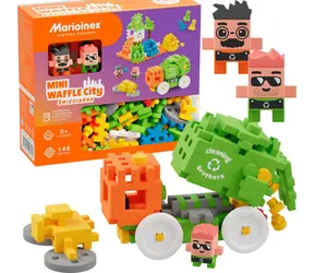 MARIOINEX Mini-Waffel-Müllwagen-Bausatz / 148 Teile / ab 6 Jahren