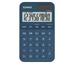 Casio SL 310 YC NY blau / Taschenrechner / zehnstellig / duales Netzteil