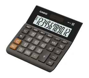 Casio MH 12 schwarz / Tischrechner / zwölfstellig / duales Netzteil