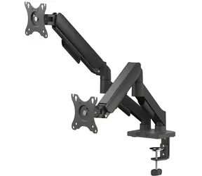Savio UM-04 schwarz / Tischhalterung für 2 Monitore / 17" - 32" / VESA 100x100 / neigbar, drehbar