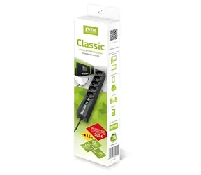 Ever Modell Classic / Überspannungsschutz / 5 Steckdosen / 1,5 m / 2500 W