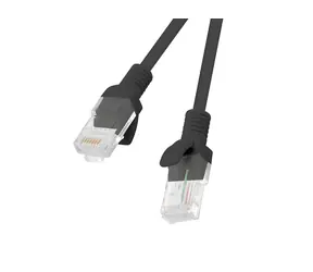 Lanberg CAT6 UTP 0,5 m schwarz / Patchkabel / RJ45-RJ45 / Fluke-geprüft