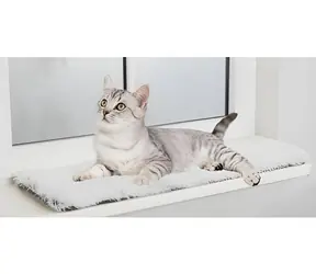 TRIXIE Harvey Fensterbankmatte / 90 x 28 cm / Plüsch / Schaumstofffüllung / rutschfeste Unterseite