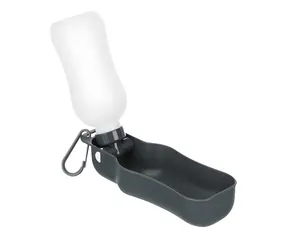 TRIXIE Reiseflasche mit Napf für Hunde, 0,5 l / Reiseflasche / Volumen 0,5 l