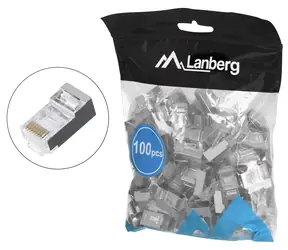 Lanberg RJ45 Cat5e / Stecker / 100 Stück / FTP / 8P8C / durch