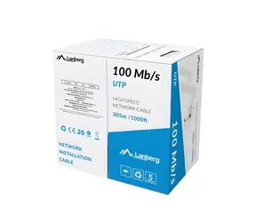 Lanberg UTP Cat5e grau / Netzwerkkabel / Draht / CCA / 305 m / 100 MHz