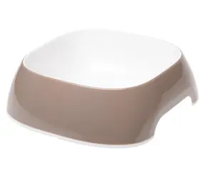 Ferplast GLAM mittelhellgrau / Hundenapf / 0,75 l / 17 x 17 x 6 cm