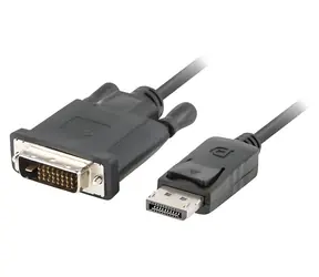 Lanberg DisplayPort-DVI-Kabel schwarz / Kabel / DisplayPort(M) - DVI-D(M) 24+1 / 1,8 m / Full HD