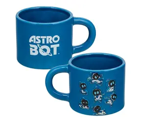 PALADONE Astrobot-Keramikbecher mit Prägung, blau / 400 ml