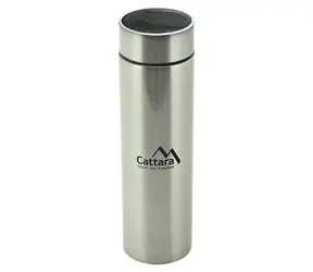 Cattara Thermoskanne LED 475 ml / Thermoskanne / Edelstahl / Digitales Thermometer