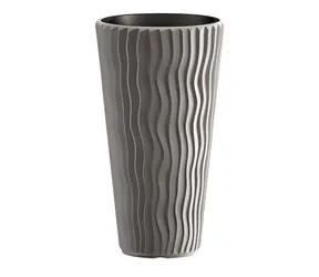 Prosperplast SANDY SLIM Blumentopf, grauer Stein / 34,9 cm / 37 l / Kunststoff