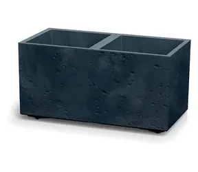 Prosperplast SIERRA Pflanzgefäß 57,7 cm Betonoptik Anthrazit / Blumentopf / Kunststoff / 26,2 l