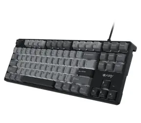 Fury Kanabo K2 schwarz-grau / Mechanische Gaming-Tastatur / US-Layout / USB / LED-Hintergrundbeleuchtung / 80 %