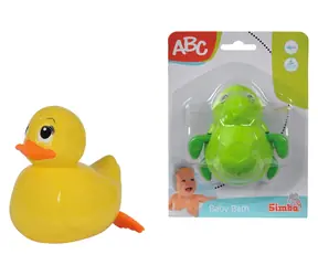 Simba Badespielzeug zum Nachziehen / 2 Varianten - Schildkröte, Ente / schwimmt auf der Oberfläche
